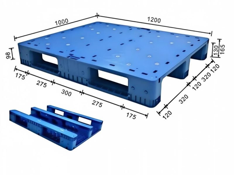 1200 x 1000 mm closed deck plastic pallet for automation