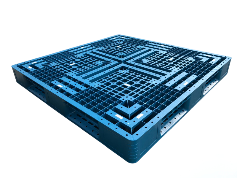 1400 x 1400 mm full perimeter 6 runners plastic pallets grid deck | 2431414