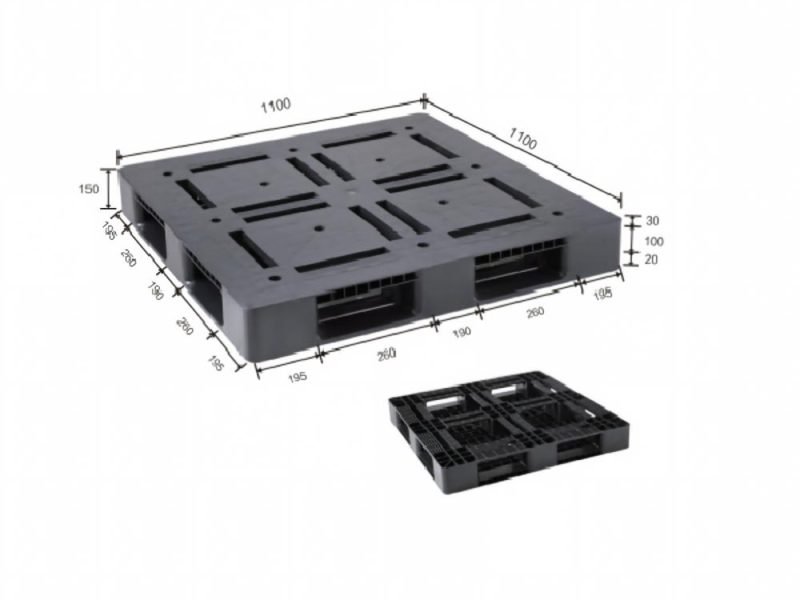 1100 x 1100 x 150mm asian size plastic pallet | recycled