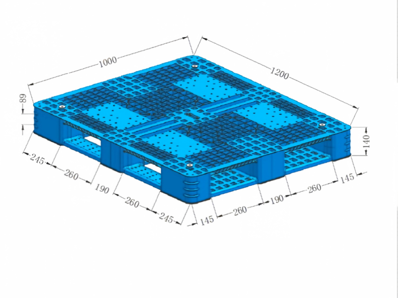 1200 x 1000 epal 2 industrial heavy duty plastic pallet| full perimeter