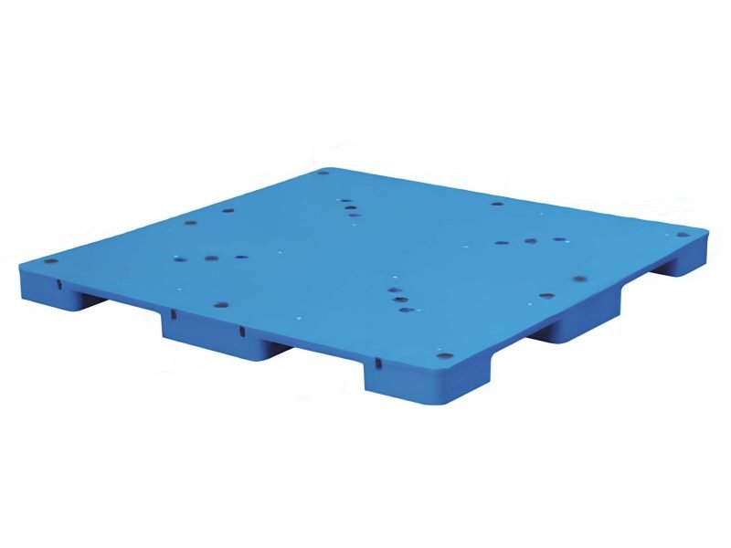 A blue Hygienic 9 Legs Plastic Pallet, equipped with nine legs, providing stability and being ideal for hygienic - sensitive uses.