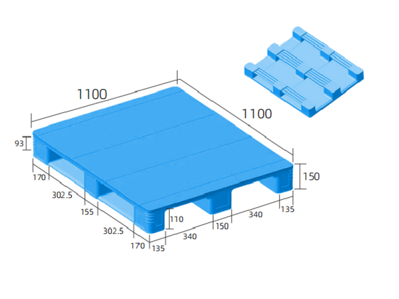 1100 x 1100 mm asian hygienic pallet | h1111p2