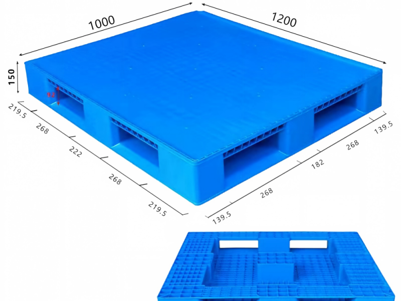 1200 x 1000 stackable plastic keg pallet for brewery
