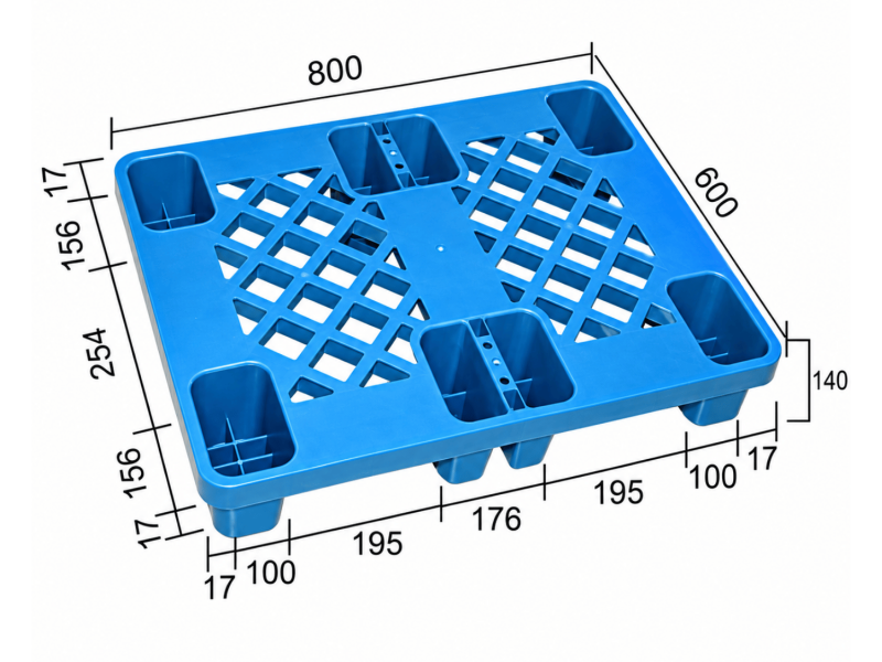 800 × 600mm nestable plastic pallet