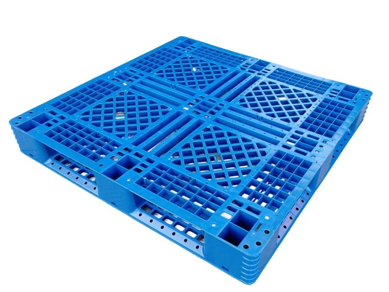Paleta de plástico de perímetro completo, 6 correas, cubierta ventilada | y1313wta
