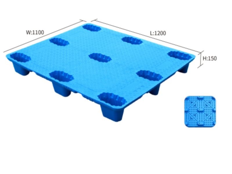 paletas de plástico para suelos de 9 patas apilables 1200x1000