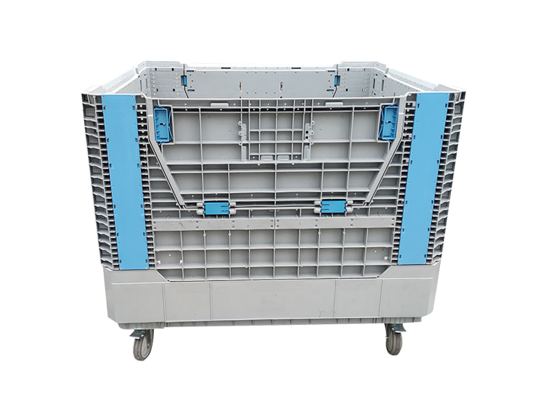 caja palet de plástico con ruedas