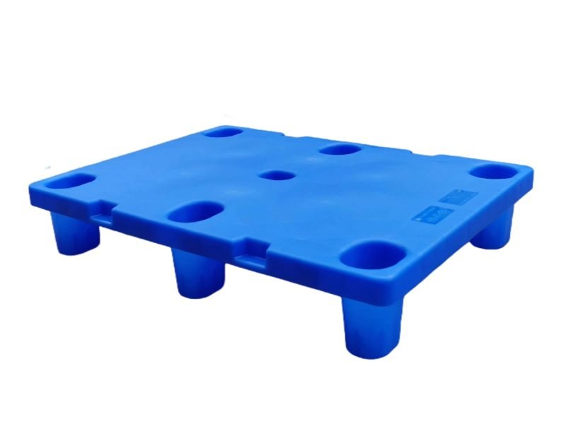 paleta de plástico para impresión – tapa plana – 7 patas – apilable | enl8060 140