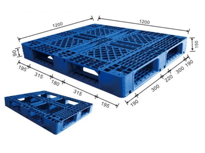1200 x 1200 open deck plastic drum pallet