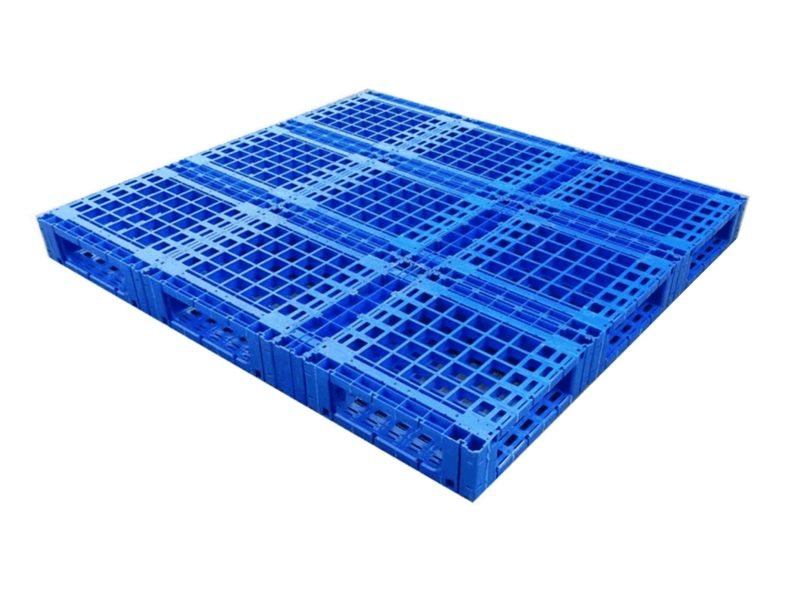 Heavy duty 6 runners splicing plastic pallet with ventilated grid deck design