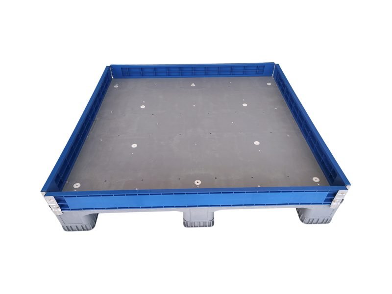 plastic pallet collar with 4 hinge